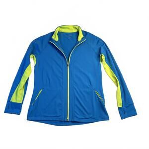 Free Spirit Blue & Neon Yellow Performance Full-Zip XL
